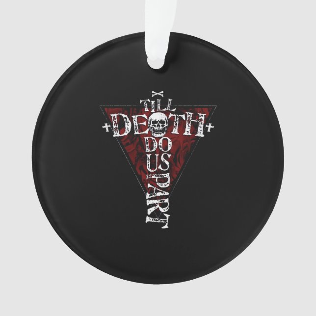 Till Death Do Us Part – Autumn Goth Aesthetic Ornament (Front)