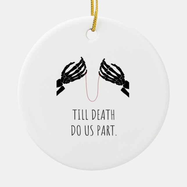 Till Death Do Us Part Boxy Ceramic Ornament (Front)