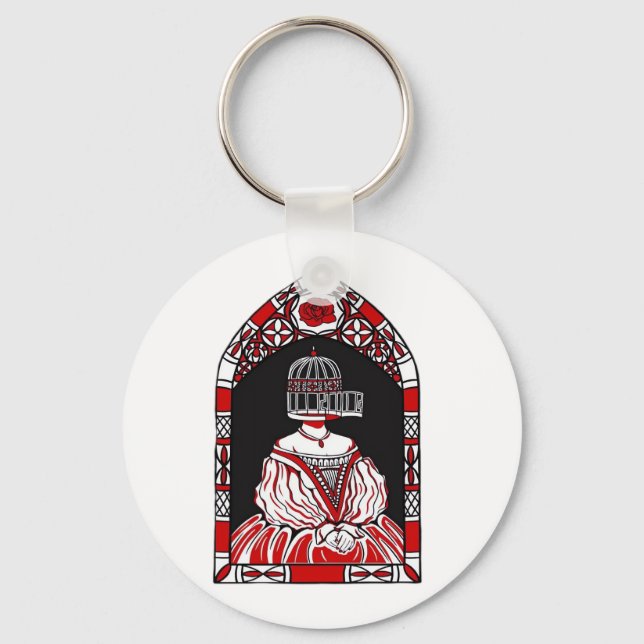 Till Death Do Us Part Caged Bird Classic Key Ring (Front)