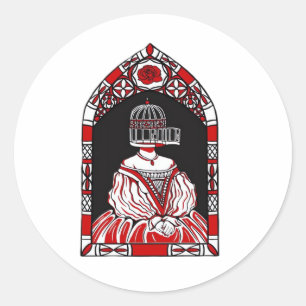 Till Death Do Us Part Caged Bird Classic Round Sticker