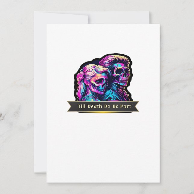 Till Death Do Us Part Classic – Autumn Gothic Vows Holiday Card (Front)