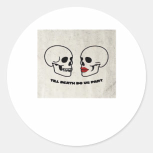 Till Death Do Us Part Classic – Autumn Romance Aes Round Sticker