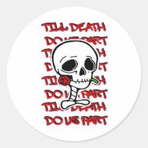 Till Death Do Us Part Classic – Basic Halloween De Classic Round Sticker