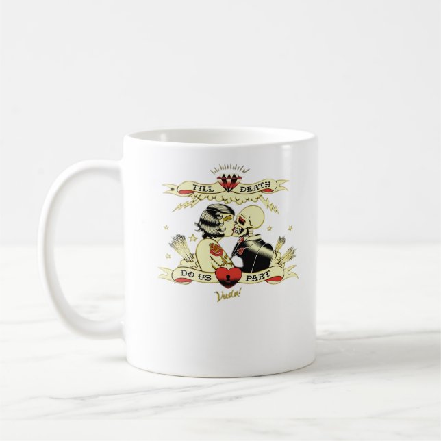 Till Death Do Us Part Classic Design For Halloween Coffee Mug (Left)