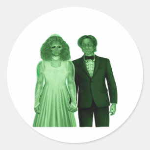 Till Death Do Us Part Classic Design Round Sticker