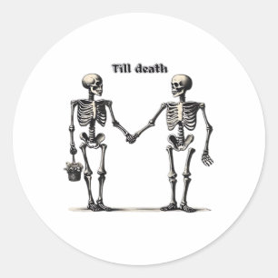 Till Death Do Us Part Classic – Funny Love Quote Classic Round Sticker