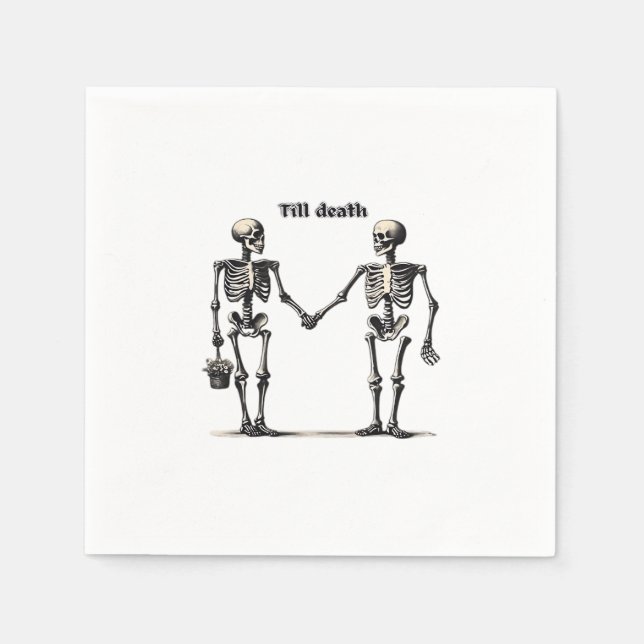 Till Death Do Us Part Classic – Funny Love Quote Napkin (Front)
