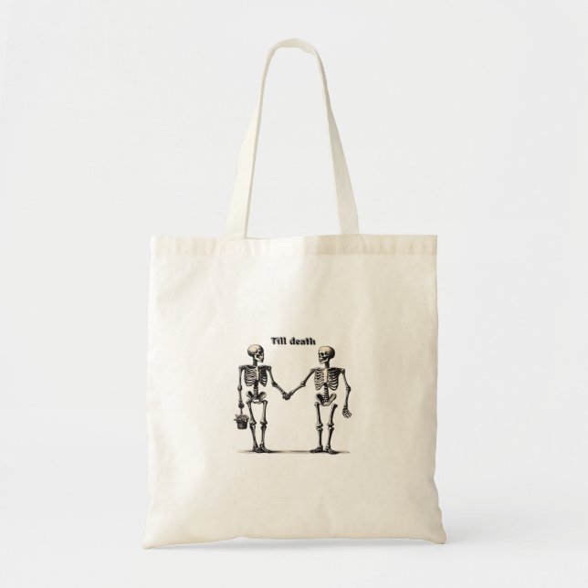 Till Death Do Us Part Classic – Funny Love Quote Tote Bag (Front)