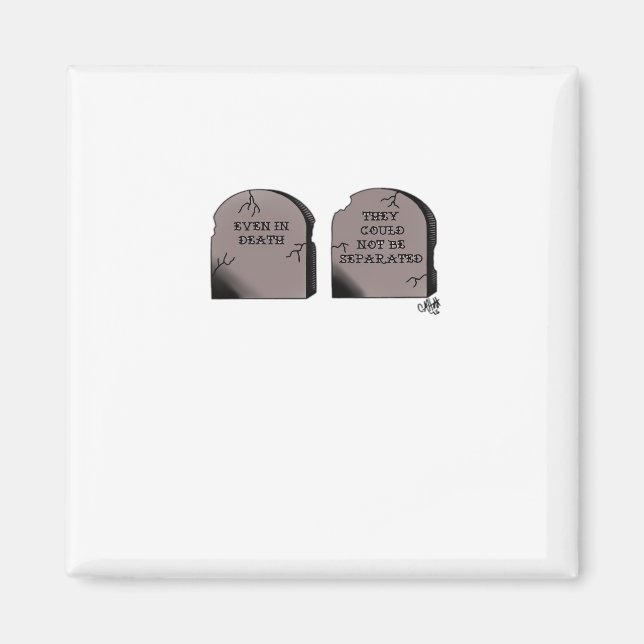 Till Death Do Us Part Classic – Funny Skeleton Cou Magnet (Front)