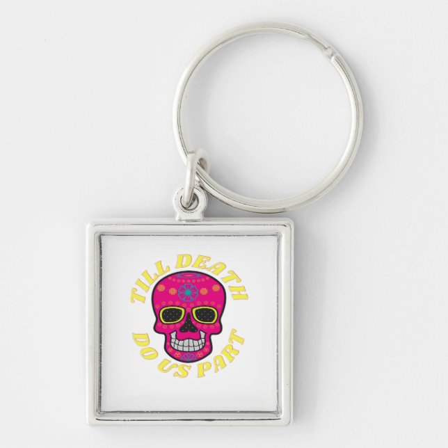 Till Death Do Us Part Classic – Gothic Wedding Key Ring (Front)