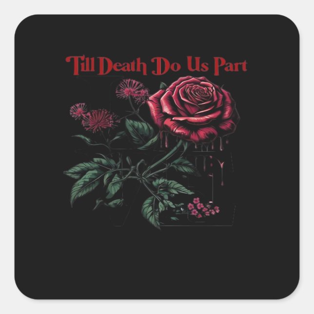 Till Death Do Us Part Classic – Love Design Square Sticker (Front)