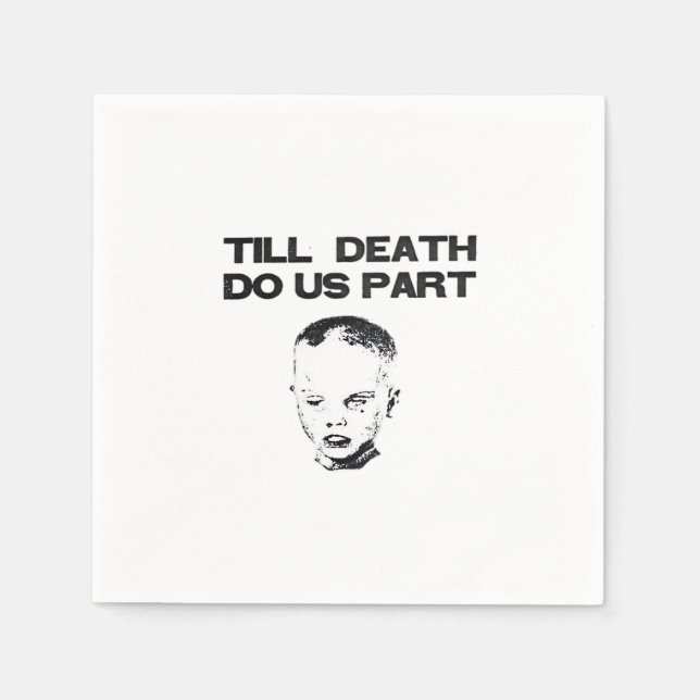 Till Death Do Us Part Classic Sloth Napkin (Front)