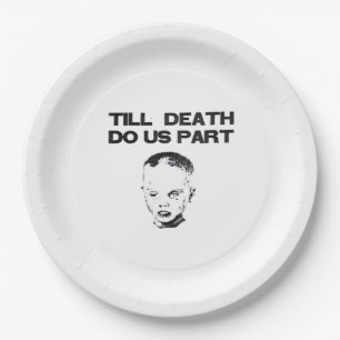 Till Death Do Us Part Classic Sloth Paper Plate