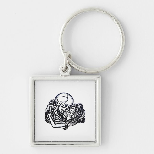 Till Death Do Us Part Classic – Spooky Skeleton Sl Key Ring (Front)