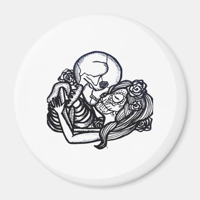 Till Death Do Us Part Classic – Spooky Skeleton Sl Magnet (Front)