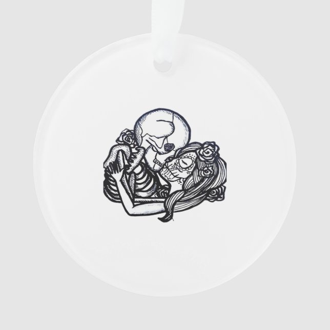 Till Death Do Us Part Classic – Spooky Skeleton Sl Ornament (Front)