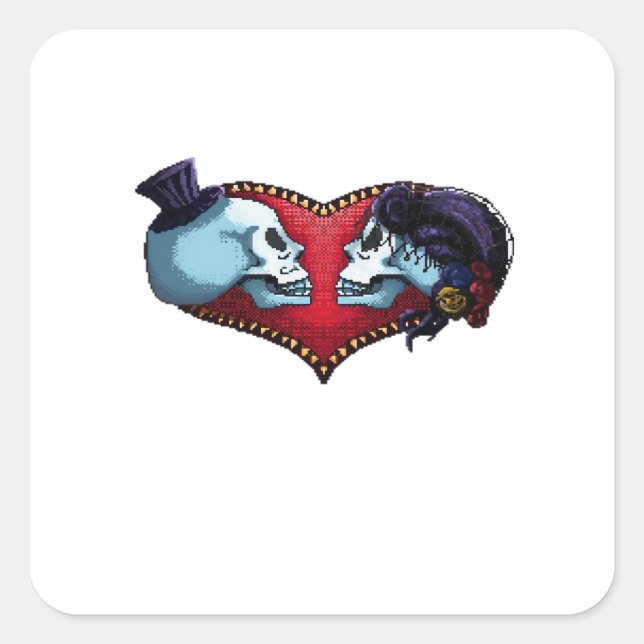 Till Death Do Us Part. Classic Square Sticker (Front)