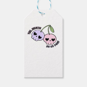 Till Death Do Us Part - Cute Goth Skull Design Cla Gift Tags