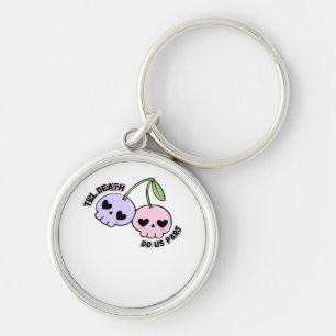 Till Death Do Us Part - Cute Goth Skull Design Cla Key Ring
