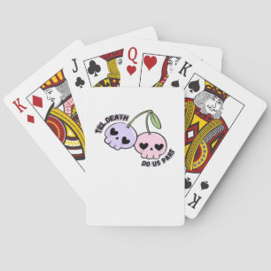 Till Death Do Us Part - Cute Goth Skull Design Cla Playing Cards