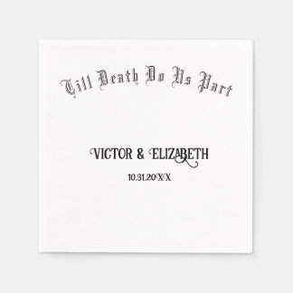 Till Death Do Us Part Elegant Gothic Wedding Napkin