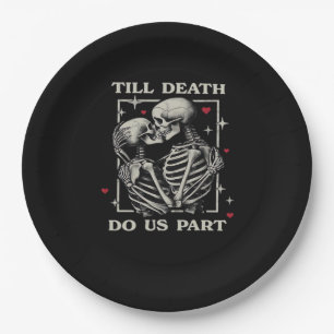 Till Death Do Us Part – Funny Halloween Slogan Paper Plate