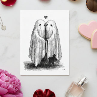 Till Death Do Us Part Ghosts Couples  Postcard