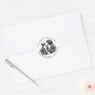 Till Death Do Us Part Gothic Classic Round Sticker