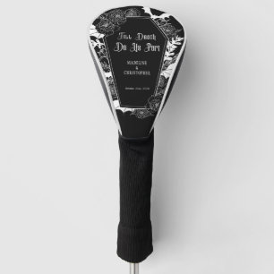Till Death Do Us Part Gothic Floral Black Wedding Golf Head Cover