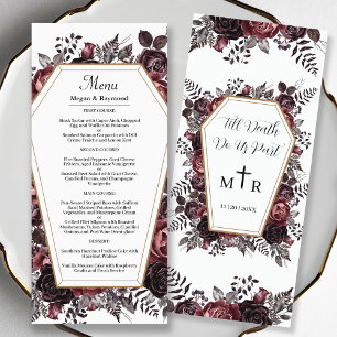 Till Death Do Us Part Gothic Floral Wedding Menu