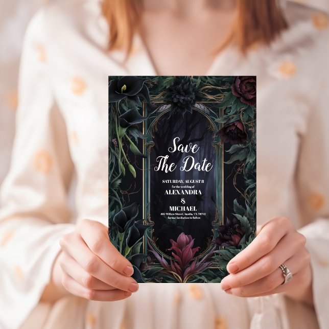 Till death  do us part Gothic Halloween Wedding Save The Date (Creator Uploaded)