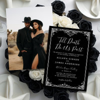 Till Death Do Us Part Gothic Monogram Wedding