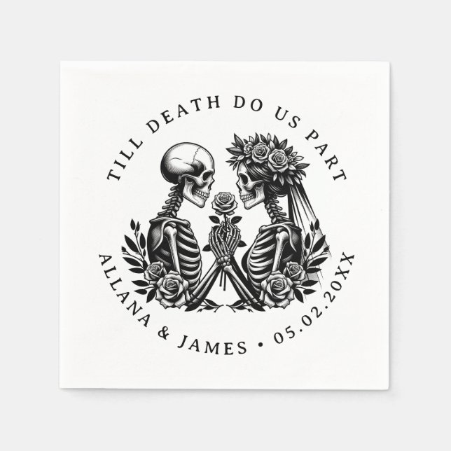 Till Death Do Us Part Gothic Napkin (Front)