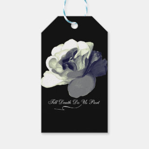 Till Death Do Us Part Gothic Rose Wedding  Gift Tags