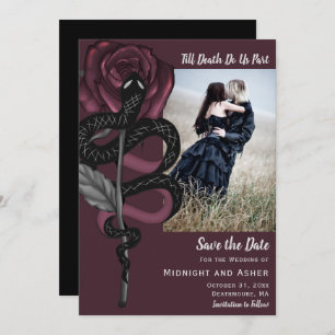 Till Death Do Us Part Gothic Snake Save the Date