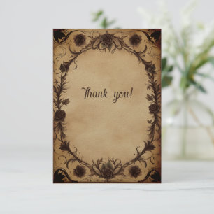Till Death Do Us Part Gothic Style Thank You RSVP Card