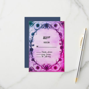 Till Death Do Us Part Gothic Style Wedding RSVP Card