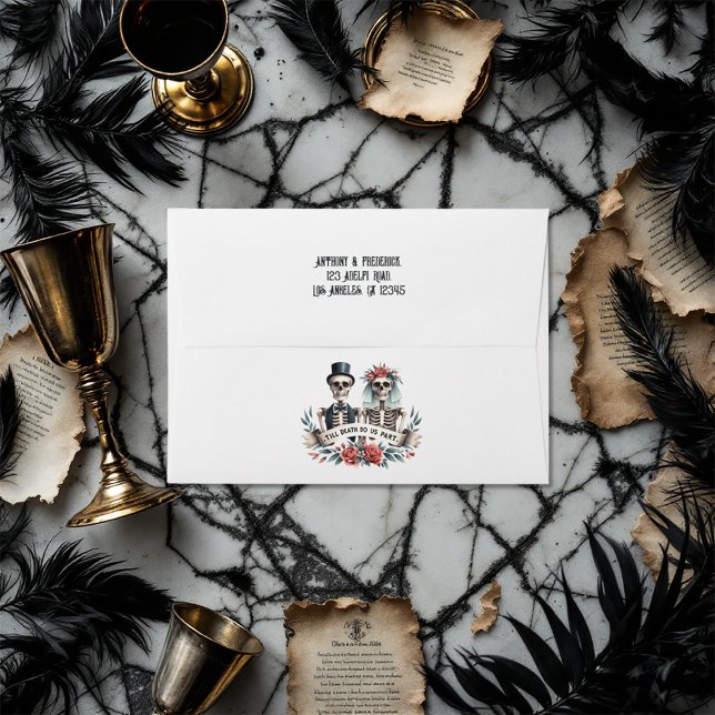 "Till Death Do Us Part" Gothic Wedding Envelope ("Till Death Do Us Part" Gothic Wedding Envelope)