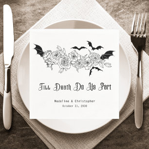 Till Death Do Us Part Gothic Wedding Napkin