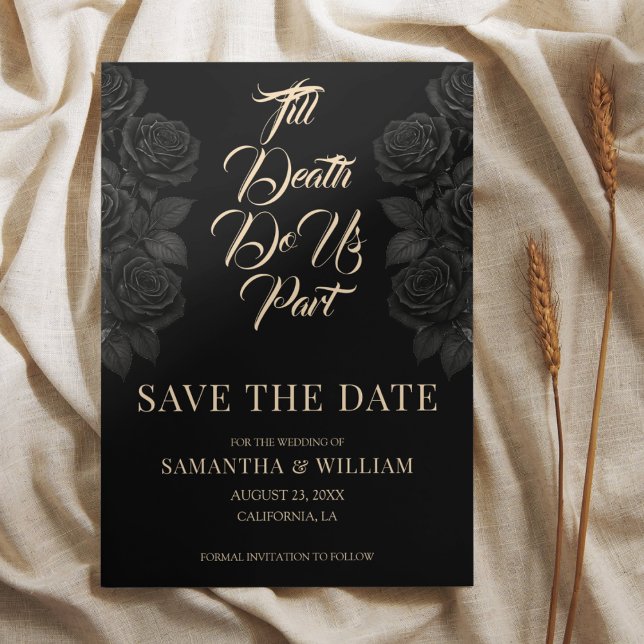 Till Death Do Us Part Gothic Wedding Save The Date (Creator Uploaded)