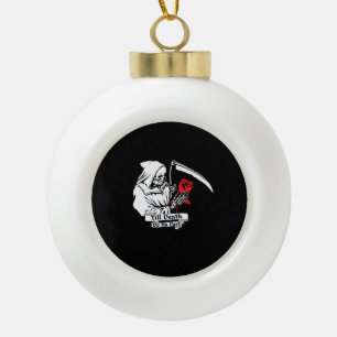 Till Death Do Us Part – Grim Reaper Love  Ceramic Ball Christmas Ornament