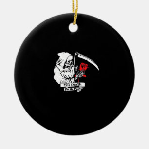 Till Death Do Us Part – Grim Reaper Love Ceramic Ornament