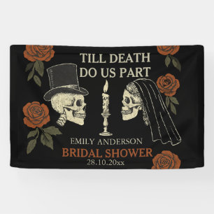 Till Death Do Us Part Halloween Bridal Shower  Banner