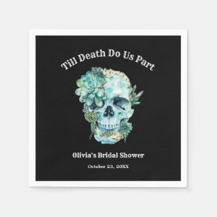 Till Death Do Us Part Halloween Bridal Shower Napkin