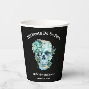 Till Death Do Us Part Halloween Bridal Shower Paper Cups