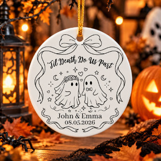 Till Death Do Us Part Halloween Ceramic Ornament