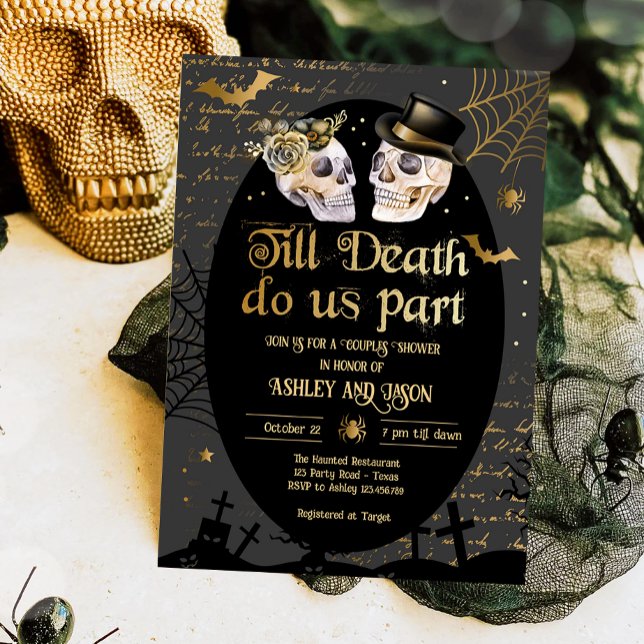Till Death Do Us Part Halloween Couples Shower Invitation (Creator Uploaded)