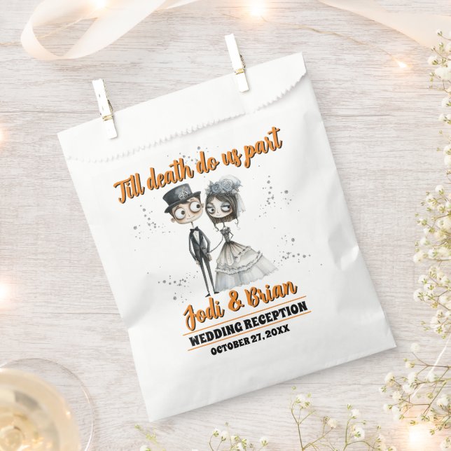 Till Death Do Us Part Halloween Wedding Favour Bag (Clipped)