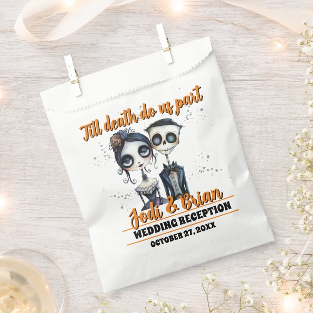 Till Death Do Us Part Halloween Wedding Favour Bag (Clipped)