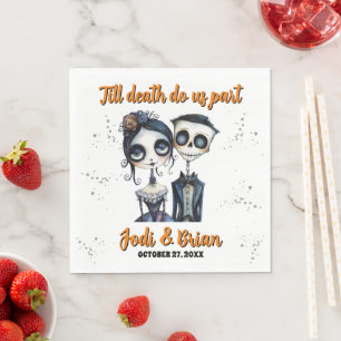 Till Death Do Us Part Halloween Wedding Napkin